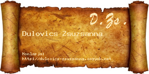 Dulovics Zsuzsanna névjegykártya